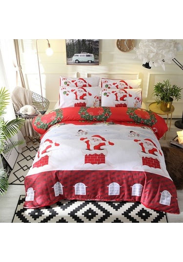 Yastık Kılıfı Yatak Nevresimi Seti Mutlu Noeller  Yatak Takımı Yatak Kıyafetleri Kapağı Diğer Diğer