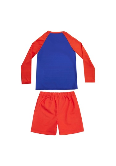 Uv Korumalı Şort Uzun Kollu Çocuk Bebek Deniz Havuz Mayosu 5244 Saks Saks Mavi