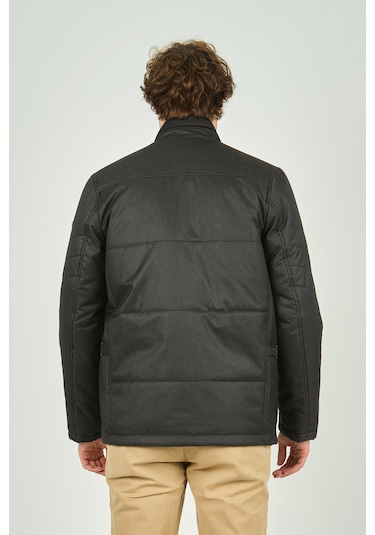 Lucas Erkek Hakim Yaka Fermuar Ve Çıtçıt Kapamalı Kaban 4784 Haki Haki