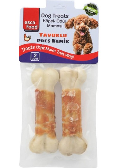 Esca Food Tavuklu Press Kemik Köpek Ödülü 12.5cm 2'li