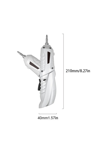 Symbee 3.6v Şarjlı Mini Vidalama Seti - 47 Parça, Led Aydınlatmalı, 250 Rpm, 3.5nm Tork, Usb Şarj Beyaz