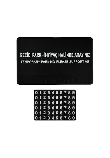 Oto Araç Içi Kaydırmaz Ped Geçici Park Telefon Numara Torpido Üs