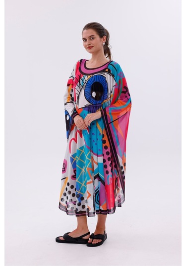 Tarzını Seç Kimono Pareo - Tesettür Pareo - Fethiye Model 240x135 Cm Çok Renkli