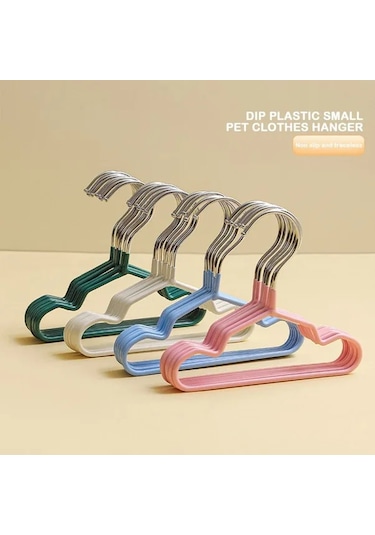 Willowhaven 10 Adet Pembe Mini Kedi Askısı Kaymaz Metal Mağaza Askılık Pembe