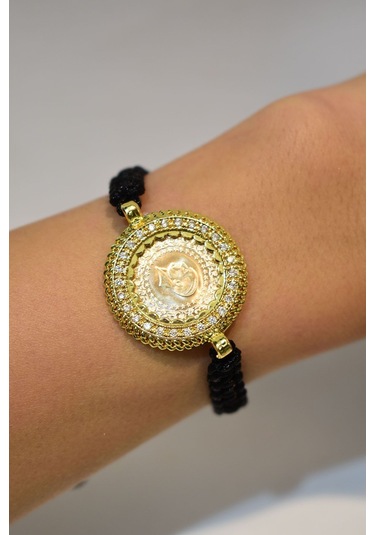 Yenigün Kuyumculuk  22 Ayar Çeyrek Altınlı Taşlı Çerçeveli Bileklik