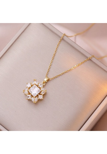 Bayan Kolye: Moda Estetiği Titanyum Çelik Kolye No.218 Çok REnkli