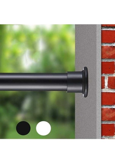 Ulzyvf Yay Siyah Perde Pencere/banyo/dolap Kaymaz İnç İçin Pratik Gerilim Çubuğu, Delme Gerektirmez, Ayarlanabilir Duş Çubuğu, Beyaz 28-42 Wy Beyaz