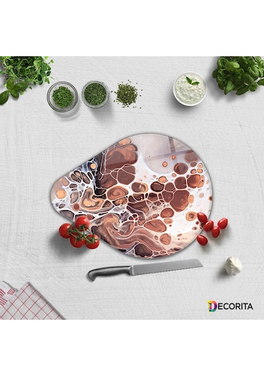 Decorita Cam Kesme Tahtası | Damla Serisi - 6 | 28cm x 36cm