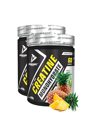Dynamic Ananas Aromalı - Creatine Monohydrate Mikronize - 420 G x 2 - 840 G - 120 Servis