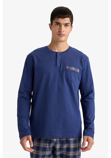 Defacto Pijama Takımı Regular Fit Uzun Kollu Üst Kareli Uzun Alt D0040ax25wnnv42 Lacivert Defacto Pijama Takımı Regular Fit Uzun Kollu Üst Kareli Uzun Alt D0040ax25wnnv42 Lacivert