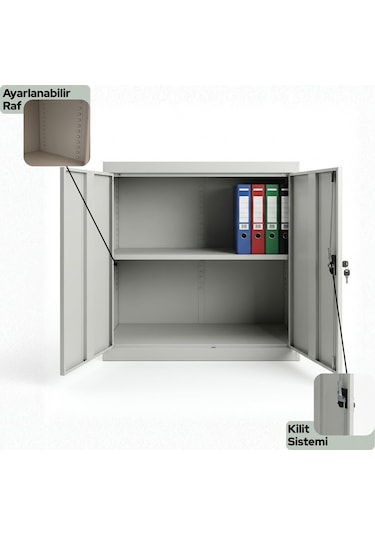 Metal Dosya Dolabı, Ofis Arşiv Dolapları Gri