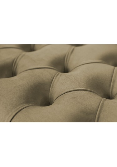 Vetra Sandıklı Bench Puf, Beyaz Hardal