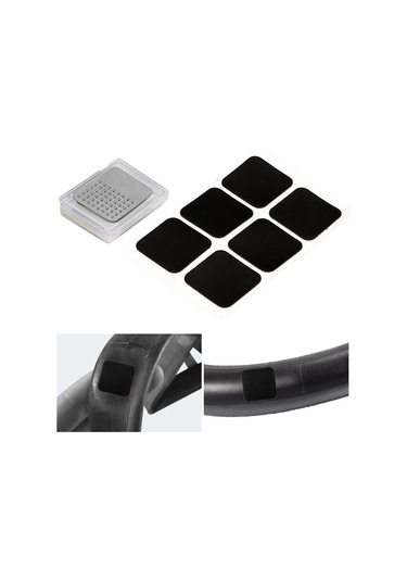 Homyl Bisiklet Lastiği Yaması Tutkalsız İç Tüp Yamaları Siyah