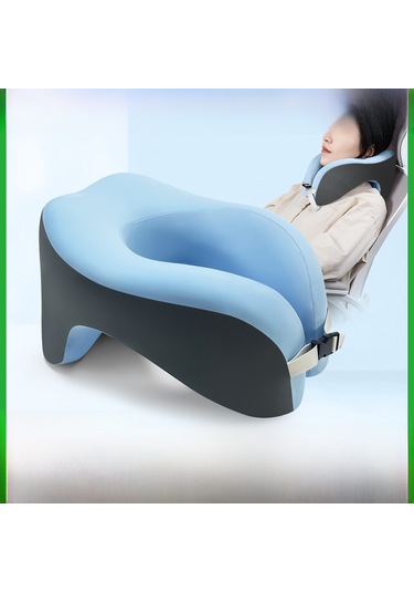 Mufunye Memory Foam Boyun Yastığı - Ofis Okul Ara Dinlenme, Boyun Desteği, Ergonomik U-şekli, Pembe 28x24x17cm Pembe