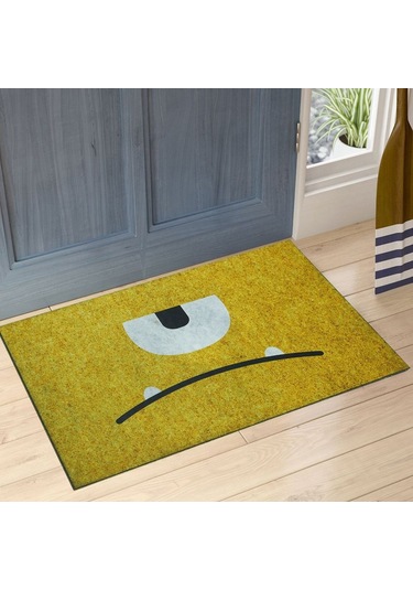 Myfloor Canavar Emoji Çift Taraflı Kauçuk Kapı Önü Paspası