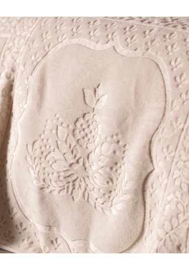 Madame Coco Rochelle Vizon Emboss Çift Kişilik Battaniye - Ekru 1kbatc0436çift Kişilik-ekru