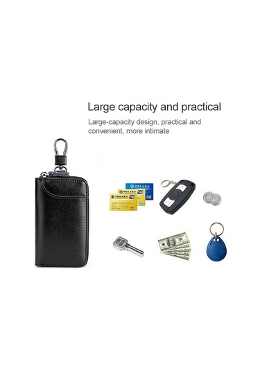 9105 Belden Askılı Büyük Kapasiteli Fermuarlı Deri Anahtarlıklı Çanta Çok Fonksiyonlu Cüzdan Pembe