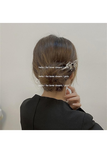 Yeni Retro Geometrik Kelebek Saç Tokası Tatlı Havalı Kız Başlığı Metal Tarzı Çok Yönlü Saç Süsü 23 Çok Renkli