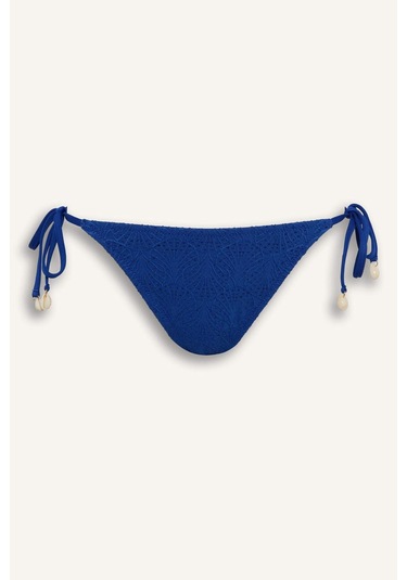 Defacto Regular Fıt Nakışlı Brode Bikini Alt B6895ax26smbe114 Mavi-be114