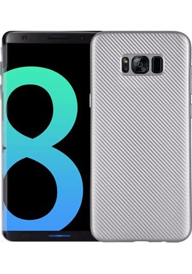 Fitcase Galaxy S8 Plus (G955) Carbon Desen Arka Kapak Gri 187830438