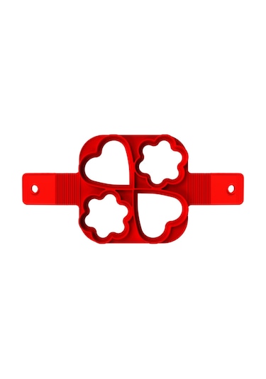 Teltree Silikon Yumurta Kalıbı 4 Lü Kalp Ve Çiçek Şekilli Yumurta Pişirme Aleti Diğer