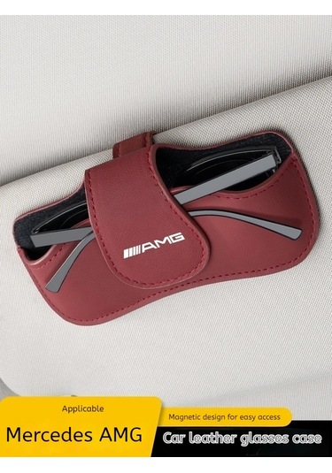 Araba Visor Pu Deri Gözlük Depolama Klip Güneş Gözlüğü Tutucu Gözlük Tutucu Için Grey