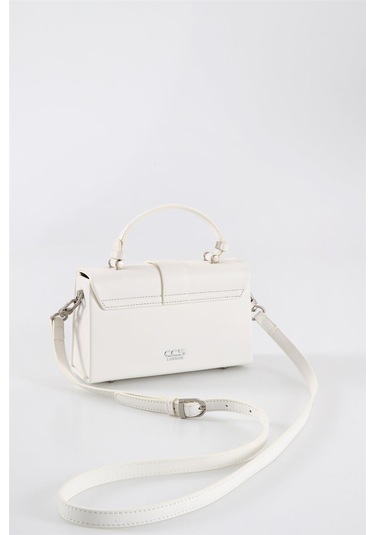 Ççs 17569 Kadın Omuz Askılı El Çantası-beyaz Beyaz