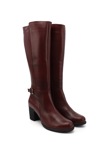 Gönderir Kadın Bordo Antik Fermuarlı Kalın Topuklu Hakiki Deri Çizme Gkzc13446501 Bordo