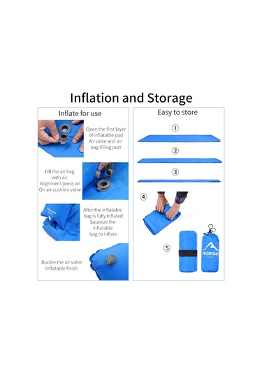 Widesea Şişirilebilir Neme Dayanıklı Ultra Hafif Kamp Matı Mavi