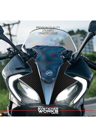 Cfmoto 250sr Sticker Ön Kafa Kaplama Modeli Hazır Kit Karbon Sticker Desen Kaplama