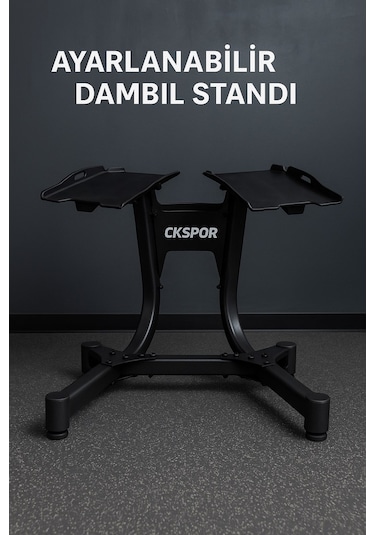 Ayarlanabilir Dambıl Ve Stand Seti 2 X 40 Kg Ayarlanabilir Mekanizmalı Dambıl + Dambıl Standı