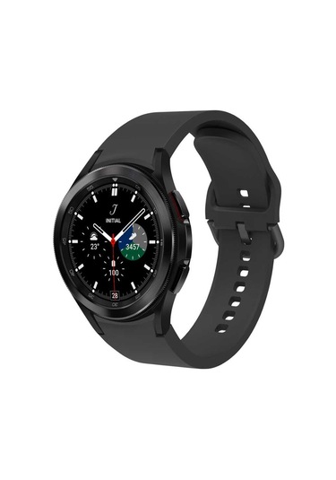 Kilifone - Samsung Watch 4 40mm 20mm Uyumlu - Kordon Silikon Kordon - Krd-50 - Siyah - T19020