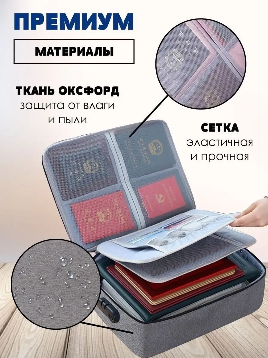 Evdakoff A4 Evrak İçin Fermuarlı Ve Şifreli Kilitli Düzenleyici 150953429 Gri