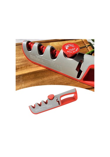 Dolıty Mutfak Bıçak Bileyici Ayarlanabilir Makas Gri-kırmızı