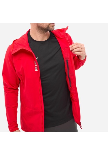 Millet Fusıon Xcs H Erkek Kapşonlu Polar Ceket Tam Fermuarlı Mıv9394 0335 Kırmızı