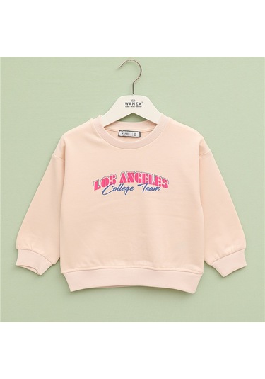 Wanex Kız Çocuk Uzun Kol Kalın Sweatshirt - 32597 Mor