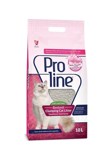 Proline Bebek Pudralı Topaklaşan Bentonit Kedi Kumu 10 L