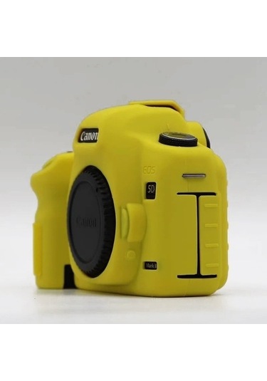 Pazly Canon Eos 5d2 / 5d Mark Iı Silikon Kılıf, Dslr Fotoğraf Makinesi Korumalı Çanta - Sarı
