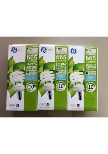 3 Adet General Elc. E 14 Tasarruflu Lamba 12w 55w 665 Lümen 65