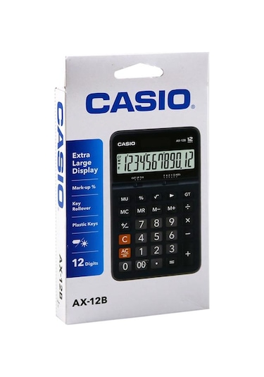 Casio AX-12B Masaüstü 12 Hane Hesap Makinesi