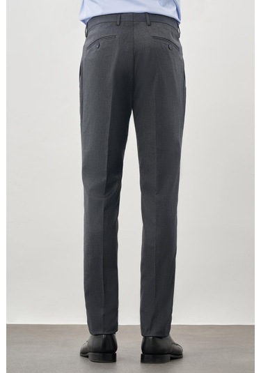 Lacivert Düz Gabardin Esnek Yan Cep Slim Fit Classic Pantolon 1003245209 220 Lacivert