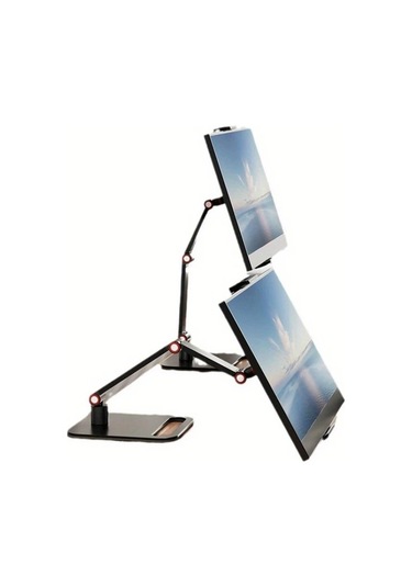 Xuweiwei 43.94cm 3 Bölümlü Yükseltme Modeli Taşınabilir Dikey Ekran Standı Ev Ofisi Kurulumu Modern Masa Ayarlanabilir Yükseklik Laptop Standı