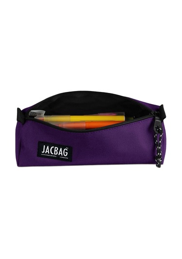 Jacbag Mor Kız Çocuk Tek Bölmeli Üçgen Okul ve Ofis Kalem Kutusu Çok Renkli