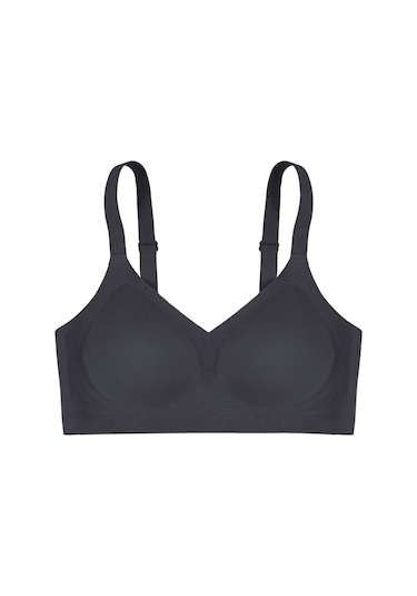 Balensiz Lazer Dikişsiz Görünmez Çıkarılabilir Pedli Toparlayıcı Sütyen Siyah