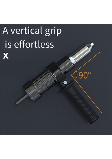 Elektrikli Perçinleme Makinesi Adaptörü Perçin Başlı Matkap Ve Sap Anahtarı