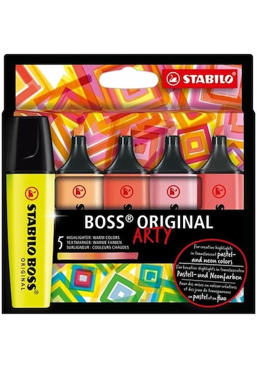 Stabilo Boss Sıcak Renkler 5'li Fosforlu Kalem Seti 70/5-02-1-20 Çok Renkli