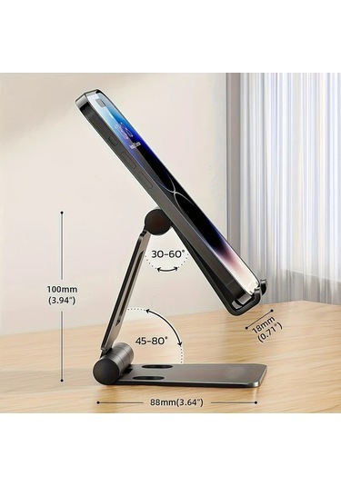 Xuweiwei Ayarlı Alüminyum Alşım Evrensel Mobil Cihaz Tutucu Gümüşi Dayanıklı Taşınabilir Gümüşi