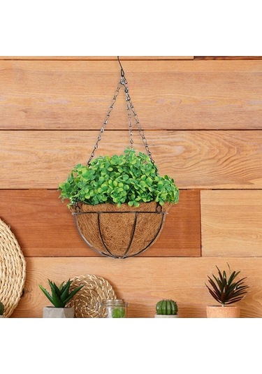 Pazly Yapılı Yapay Suntek Saksı Dekoratif Oturma Dört Bitki Askı 40cmx25cm Cw 40cmx25cm