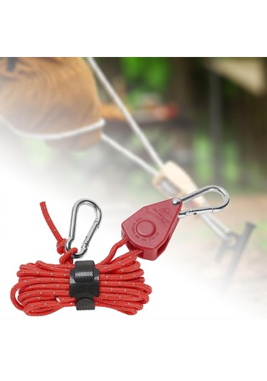 Suntek Cırcırlı Askı Halat Askısı Hızlı Kırmızı Kırmızı