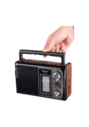 Kbroad Ktf-2208 Nostalji Solar Enerjili Güneş Panelli Fm Radyo Şarj Edilebilir